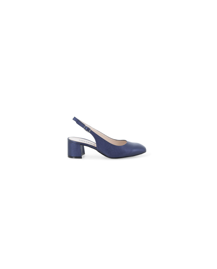 DECOLLETE' MELLUSO DONNA CHIUSO BLU WASH ABYSS CON TACCO LARGO D180Q ABYSS