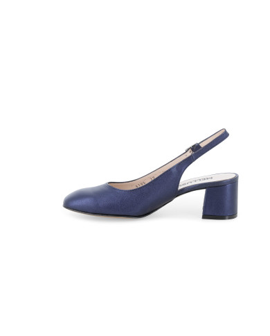 DECOLLETE' MELLUSO DONNA CHIUSO BLU WASH ABYSS CON TACCO LARGO D180Q ABYSS