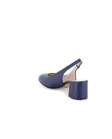 DECOLLETE' MELLUSO DONNA CHIUSO BLU WASH ABYSS CON TACCO LARGO D180Q ABYSS
