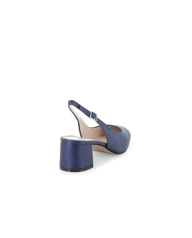 DECOLLETE' MELLUSO DONNA CHIUSO BLU WASH ABYSS CON TACCO LARGO D180Q ABYSS