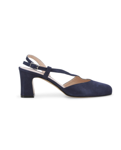DECOLLETE' MELLUSO DONNA BLU DRILL ABYSS IN CAMOSCIO X517Q ABYSS