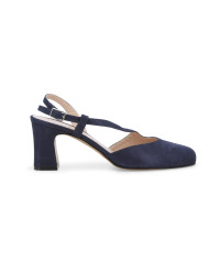 DECOLLETE' MELLUSO DONNA BLU DRILL ABYSS IN CAMOSCIO X517Q ABYSS