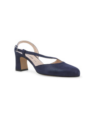 DECOLLETE' MELLUSO DONNA BLU DRILL ABYSS IN CAMOSCIO X517Q ABYSS