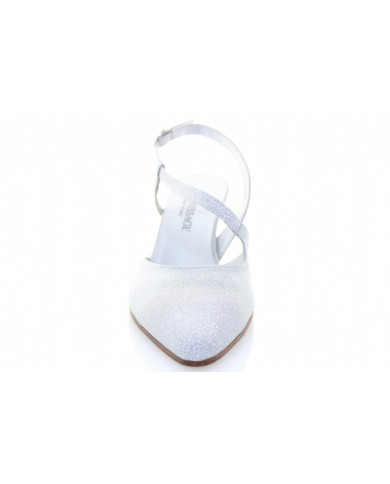 DECOLLETE' VERNISSAGE DONNA IN TESSUTO TACCO 7CM EFFETTO GLITTER E5P61C1 E5P61C1 COMETA ARGENTO