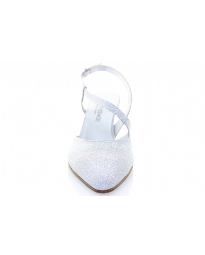 DECOLLETE' VERNISSAGE DONNA IN TESSUTO TACCO 7CM EFFETTO GLITTER E5P61C1 E5P61C1 COMETA ARGENTO