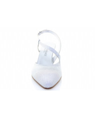 DECOLLETE' VERNISSAGE DONNA IN TESSUTO TACCO 7CM EFFETTO GLITTER E5P61C1 E5P61C1 COMETA ARGENTO