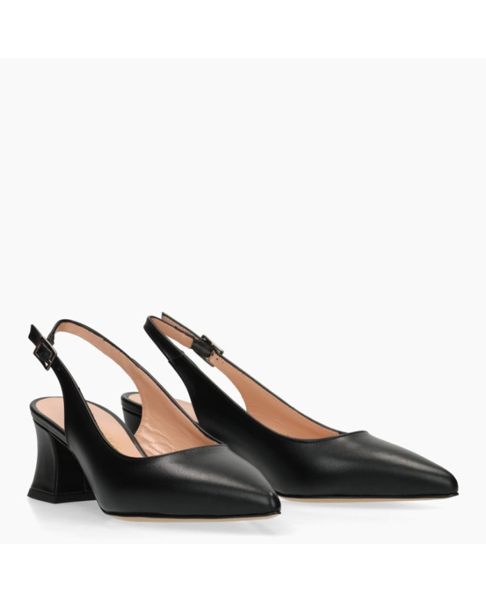 DECOLLETE' VERNISSAGE DONNA IN PELLE TACCO 6,5CM  E5TZ51C1 NAPPA NERO