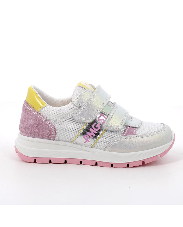 SNEAKERS PRIMIGI BAMBINA SCAMOSC/TESSUTO BCO CAN-PIN/BCO TG:31-35 5876400/B