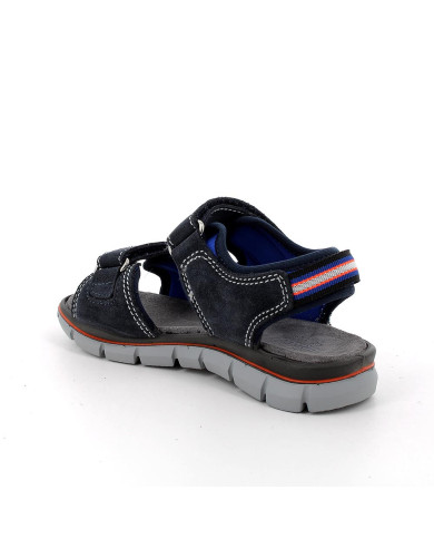 SANDALO PRIMIGI BAMBINO SCAMOSC/T.GIADA NAVY/BLUETTE TG:31-35 5896000/B