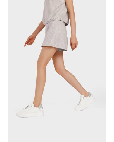 SNEAKERS QUEEN HELENA PLATFORM CON DETTAGLI GIOIELLO X34-1 WHITE/SILVER