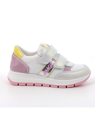SNEAKERS PRIMIGI BAMBINA SCAMOSC/TESSUTO BCO CAN-PIN/BCO TG:36-37 5876400/C