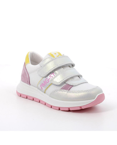SNEAKERS PRIMIGI BAMBINA SCAMOSC/TESSUTO BCO CAN-PIN/BCO TG:36-37 5876400/C