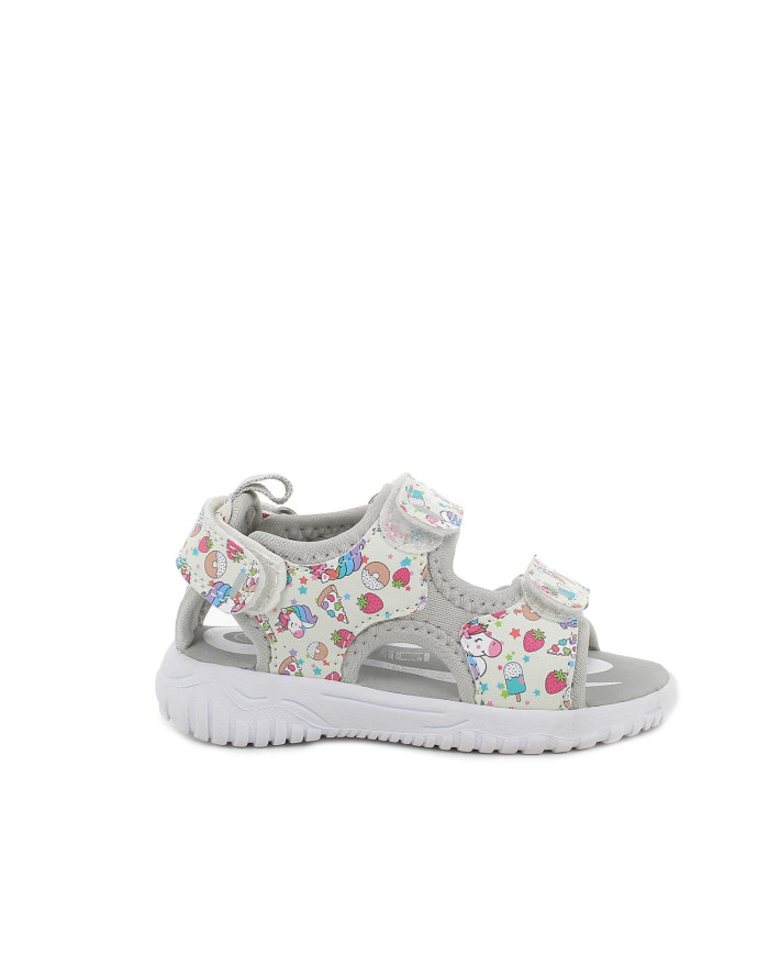 SANDALO PRIMIGI PRIMI PASSI BAMBINA NAP.PU ST.UNICO BIANCO MULTICOL 5951200