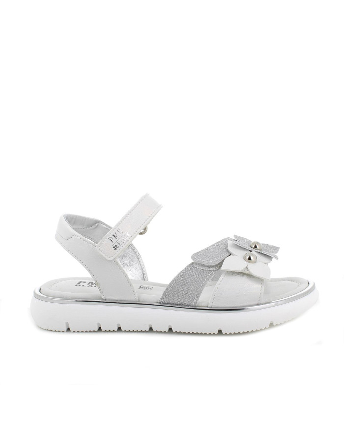 SANDALO PRIMIGI BAMBINA S.NAP.IRI/S.LUX BIANCO/SILVER TG:28-33 5934700 