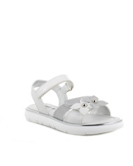 SANDALO PRIMIGI BAMBINA S.NAP.IRI/S.LUX BIANCO/SILVER TG:28-33 5934700 