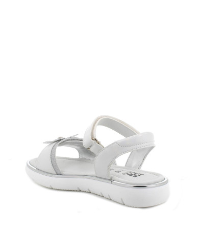 SANDALO PRIMIGI BAMBINA S.NAP.IRI/S.LUX BIANCO/SILVER TG:28-33 5934700 