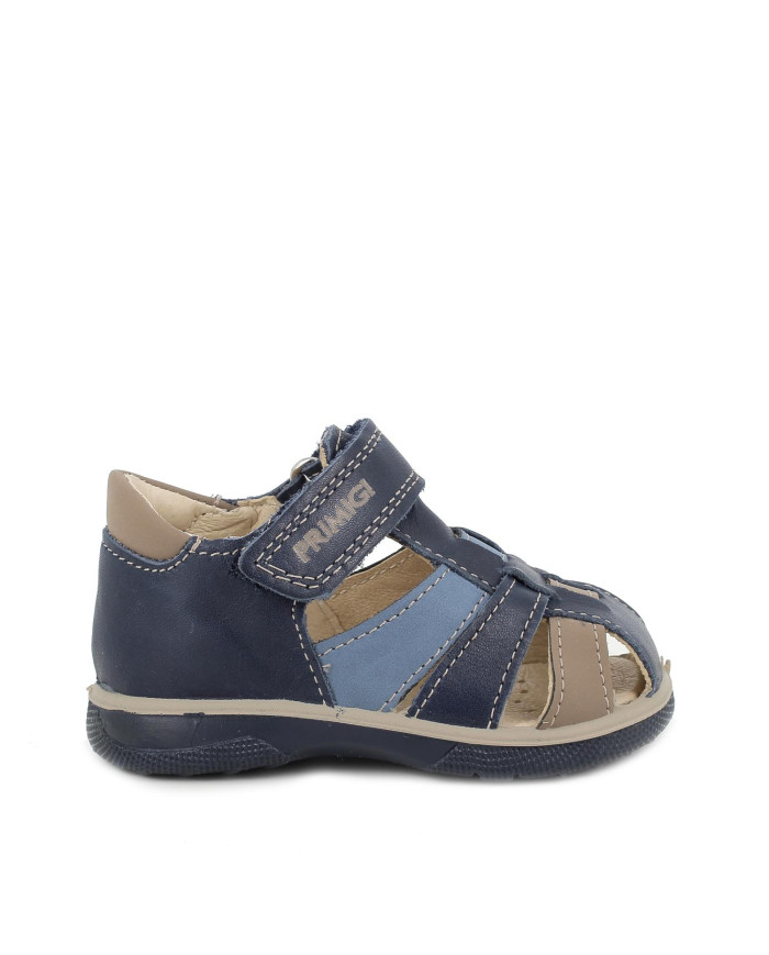 SANDALO PRIMIGI PRIMI PASI BAMBINO VIT.ANTIK/S.SCA BLU/MARMOTTA TG:19-24 5859111/A