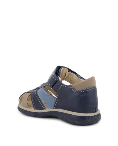 SANDALO PRIMIGI PRIMI PASI BAMBINO VIT.ANTIK/S.SCA BLU/MARMOTTA TG:19-24 5859111/A