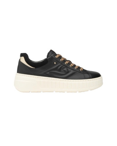 SNEAKERS  NEROGIARDINI DONNA GUANTO NERO T.BRILL PLATINO AROLD VELO NERO TR SPECCHIA I514200D/100