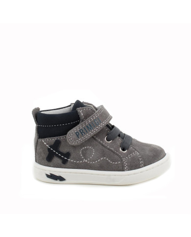 SNEAKERS  PRIMIGI BAMBINO SCAMOS/SI.NABUK GRIGIO/BLU