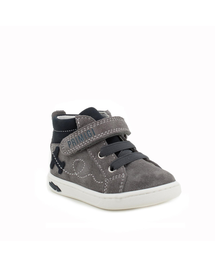 SNEAKERS  PRIMIGI BAMBINO SCAMOS/SI.NABUK GRIGIO/BLU