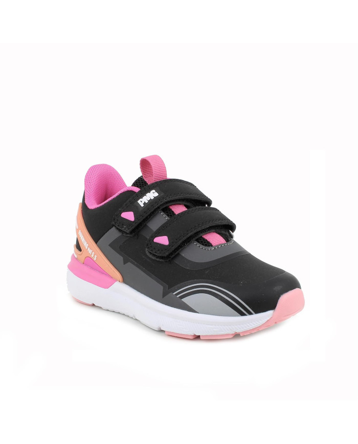 SNEAKERS PRIMIGI BAMBINA NABUK PU NERO/FUXIA 6961200
