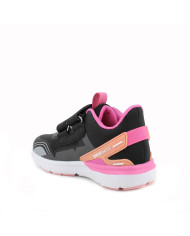 SNEAKERS PRIMIGI BAMBINA NABUK PU NERO/FUXIA 6961200
