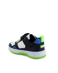 SNEAKERS PRIMIGI  BAMBINO NAPPA PU BIANCO-NAVY 6968044
