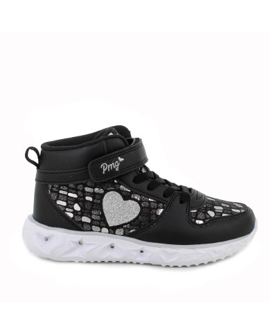 SNEAKERS ALTA PRIMIGI BAMBINA NA.PU/SUE.PU GL NERO 6980722