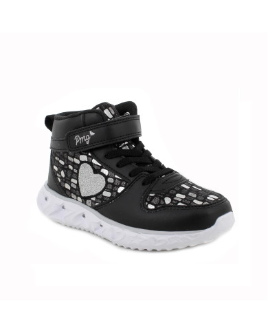 SNEAKERS ALTA PRIMIGI BAMBINA NA.PU/SUE.PU GL NERO 6980722