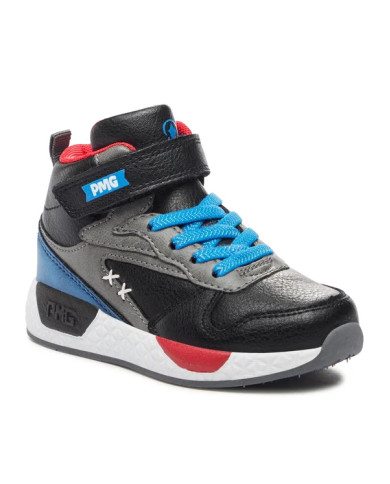SNEAKERS PRIMIGI AVANT BAMBINO BOTTALATO PU NERO-GRIGIO 4955300