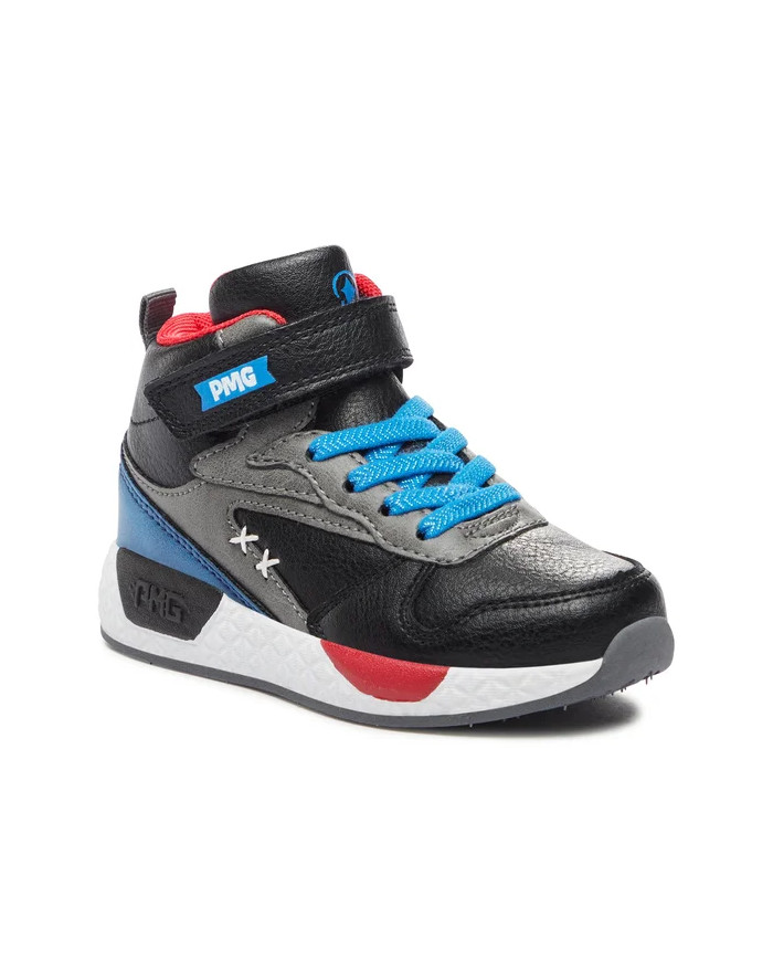 SNEAKERS PRIMIGI AVANT BAMBINO BOTTALATO PU NERO-GRIGIO 4955300