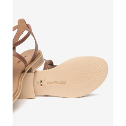 SANDALO CON TACCO NEROGIARDINI DONNA ARMENIA CUOIO TR BEVAGNA 592 BEIGE E615895D/400