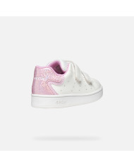 SNEAKERS GEOX PRIMI PASSI BAMBINA  B ECLYPER A - GBK+GBK BRILL.   WHITE/PINK BABY B365MA 054BJ C0406