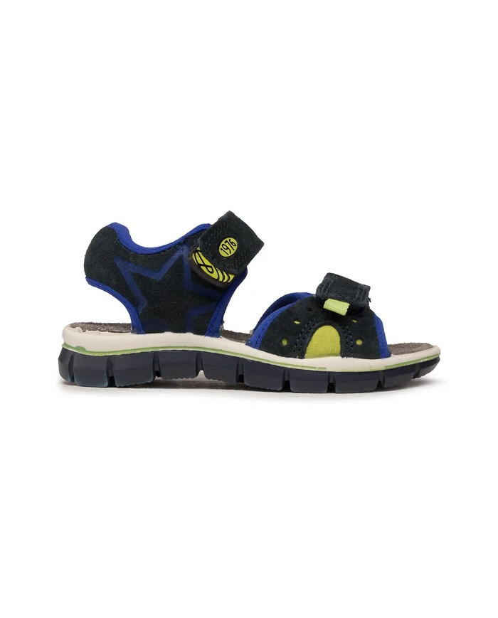 SANDALO PRIMIGI BAMBINO SCAMOSCIATO/T.GIADA/NAVY 7398122 TG:30