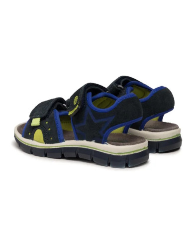 SANDALO PRIMIGI BAMBINO SCAMOSCIATO/T.GIADA/NAVY 7398122 TG:30