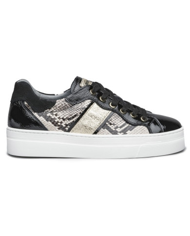 SNEAKERS NEROGIARDINI DONNA NERO ROCK SAND PLATINO I013232D/100