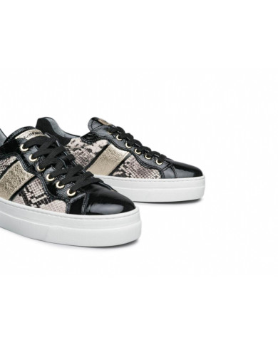 SNEAKERS NEROGIARDINI DONNA NERO ROCK SAND PLATINO I013232D/100