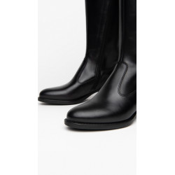 STIVALE CON TACCO NEROGIARDINI DONNA IN PELLE NERO ZIP 117561D/100