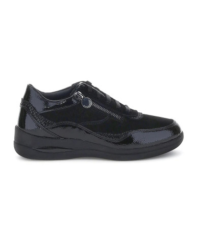 SNEAKERS STONEFLY DONNA AURORA 25 VELOUR/S. PATENT BLACK SYNTHETIC PATENT LEATHER/VELOU 221553 000