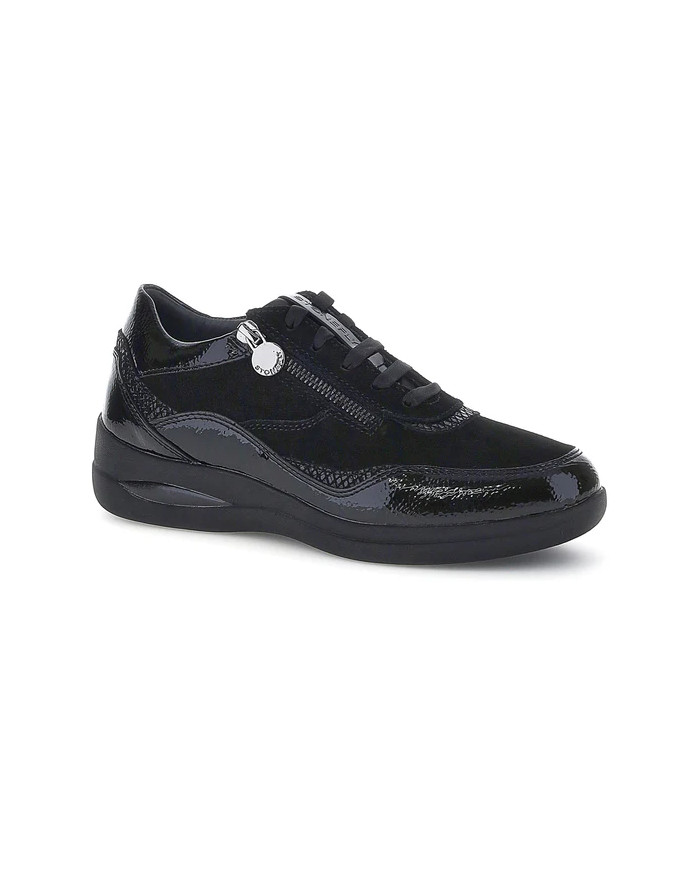 SNEAKERS STONEFLY DONNA AURORA 25 VELOUR/S. PATENT BLACK SYNTHETIC PATENT LEATHER/VELOU 221553 000