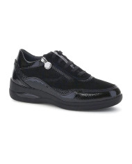 SNEAKERS STONEFLY DONNA AURORA 25 VELOUR/S. PATENT BLACK SYNTHETIC PATENT LEATHER/VELOU 221553 000
