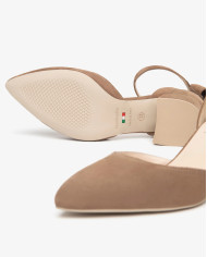 DECOLLETE' NEROGIARDINI DONNA IN SUEDE VELOUR MOU TPU TENNA NATURALE TACCO 5CM E615530D/442 