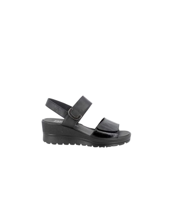 SANDALO CON ZEPPA ENVAL SOFT DONNA NAPLAK/NAPPA NERO 1283600