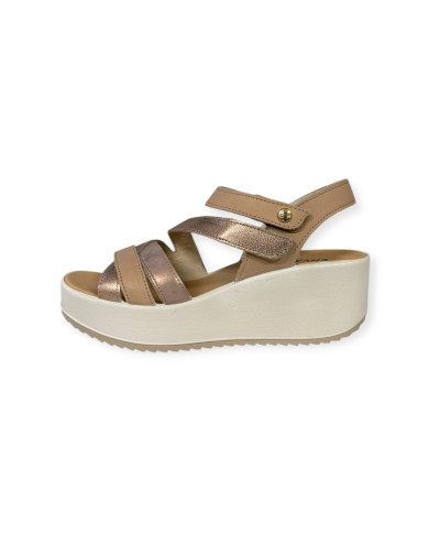 SANDALO CON ZEPPA ENVAL SOFT DONNA VIT.PERG/FIORE  CASTORO 7780622