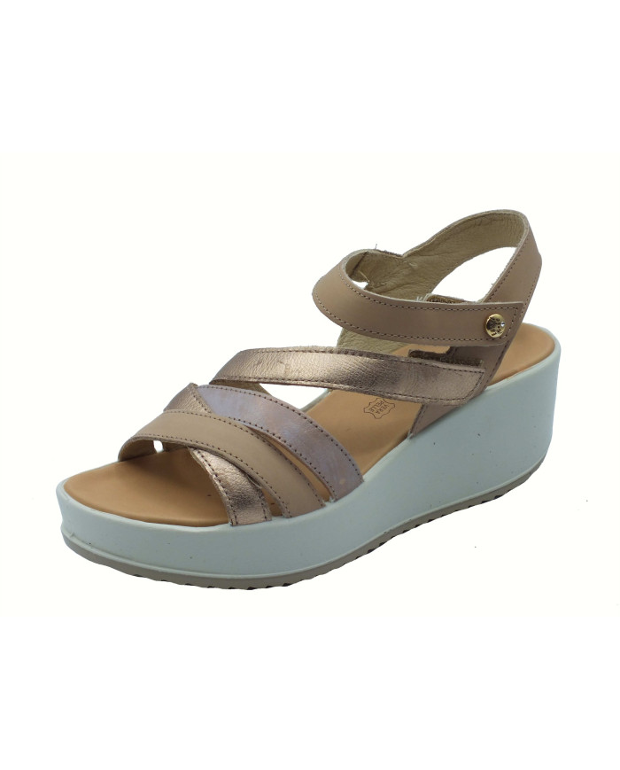 SANDALO CON ZEPPA ENVAL SOFT DONNA VIT.PERG/FIORE  CASTORO 7780622