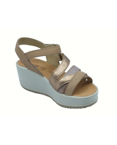 SANDALO CON ZEPPA ENVAL SOFT DONNA VIT.PERG/FIORE  CASTORO 7780622