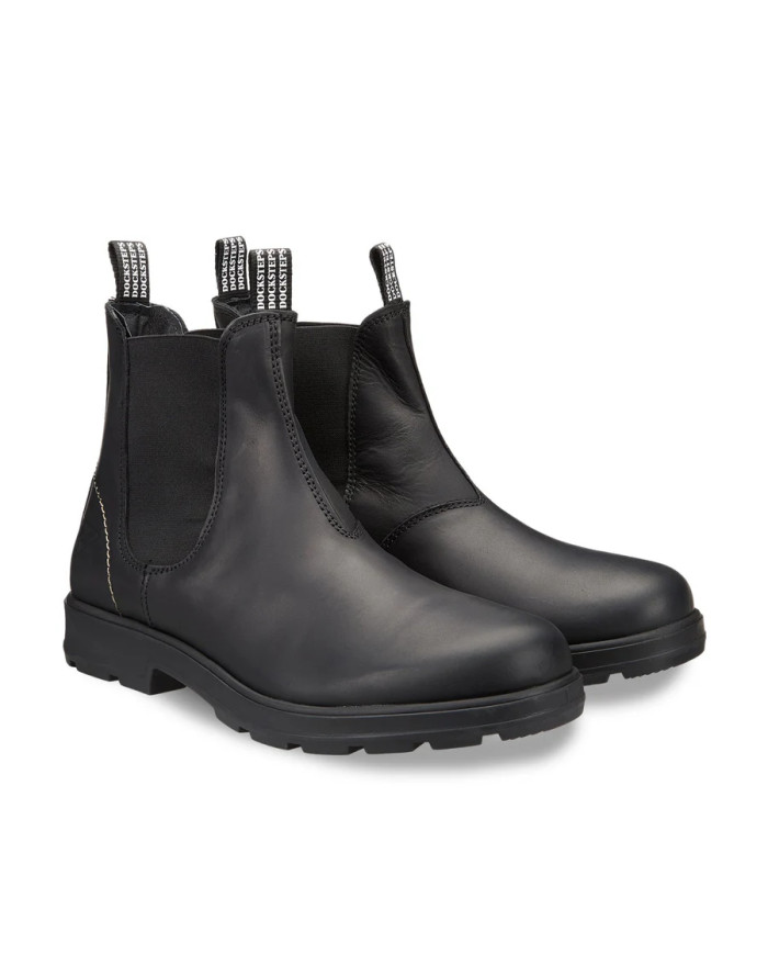 STIVALETTO DOCKSTEPS UOMO JASPER 1302 BEATLE M LEATHER BLACK DSM130203  