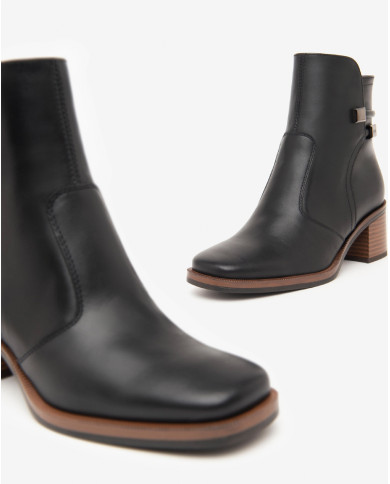 TRONCHETTI NEROGIARDINI DONNA GUANTO NERO TR CANBERRA T.MORO TACCO 5CM I411303D/100