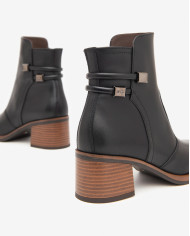 TRONCHETTI NEROGIARDINI DONNA GUANTO NERO TR CANBERRA T.MORO TACCO 5CM I411303D/100